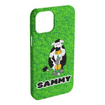 Cow Golfer iPhone Case - Plastic - iPhone 15 Plus (Personalized)