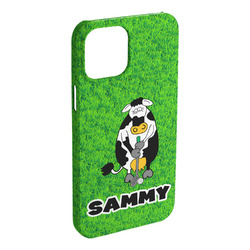 Cow Golfer iPhone Case - Plastic - iPhone 15 Pro Max (Personalized)