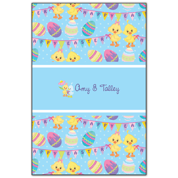 Custom Happy Easter Wood Print - 20x30 (Personalized)