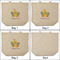 Happy Easter 3 Reusable Cotton Grocery Bags - Front & Back View