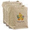 Happy Easter 3 Reusable Cotton Grocery Bags - Front View