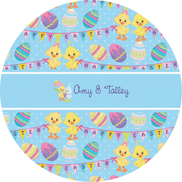 Custom Happy Easter Multipurpose Round Labels - 4" (Personalized)