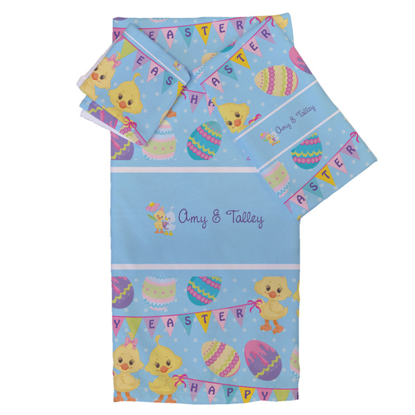 Custom Happy Easter Bath Towel Set - 3 Pcs (Personalized)