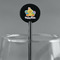 Happy Easter Black Plastic 5.5" Stir Stick - Round - Main