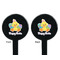 Happy Easter Black Plastic 7" Stir Stick - Double Sided - Round - Front & Back