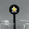 Happy Easter Black Plastic 7" Stir Stick - Round - Main