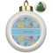 Happy Easter Ceramic Christmas Ornament - Xmas Tree (Front View)