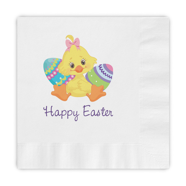 Custom Happy Easter Embossed Decorative Napkins (Personalized)