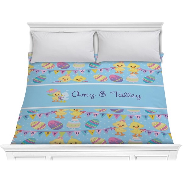 Custom Happy Easter Comforter - King (Personalized)