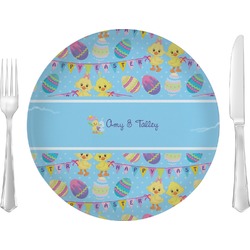 Happy Easter 10" Glass Lunch / Dinner Plates - Single or Set (Personalized)