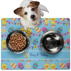 Happy Easter Dog Food Mat - Medium w/ Multiple Names