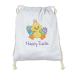 Happy Easter Drawstring Backpack - Sweatshirt Fleece - Double Sided (Personalized)