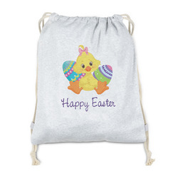 Happy Easter Drawstring Backpack - Sweatshirt Fleece (Personalized)
