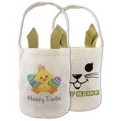 Happy Easter Double Sided Easter Basket (Personalized)