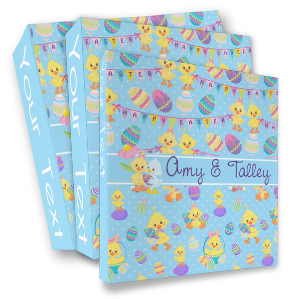 Custom Happy Easter 3 Ring Binder - Full Wrap (Personalized)