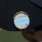 Happy Easter Golf Ball Marker Hat Clip - Gold - On Hat