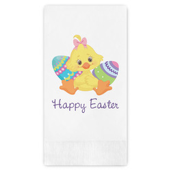 Happy Easter Guest Napkins - Full Color - Embossed Edge (Personalized)