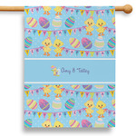 Happy Easter 28" House Flag - Double Sided (Personalized)