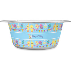 Happy Easter Stainless Steel Dog Bowl - Medium (Personalized)