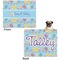 Happy Easter Microfleece Dog Blanket - Large- Front & Back