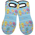 Happy Easter Neoprene Oven Mitts - Set of 2 w/ Multiple Names