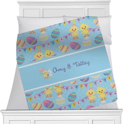 Happy Easter Minky Blanket - Twin / Full - 80"x60" - Double Sided (Personalized)