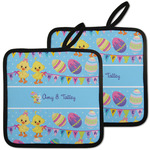 Happy Easter Pot Holders - Set of 2 w/ Multiple Names