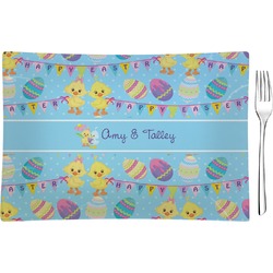 Happy Easter Glass Rectangular Appetizer / Dessert Plate (Personalized)