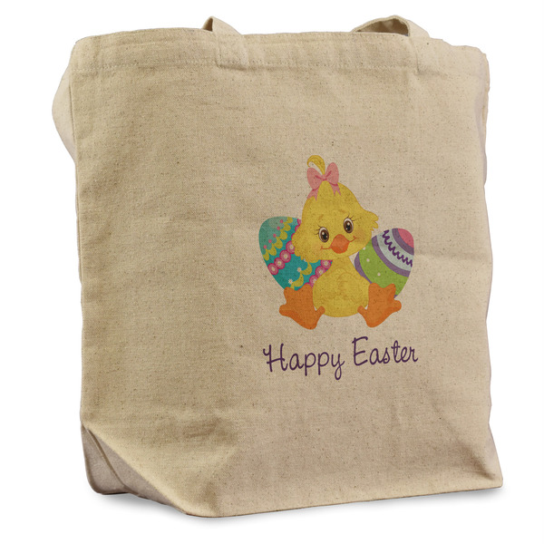 Custom Happy Easter Reusable Cotton Grocery Bag (Personalized)