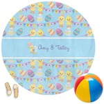 Happy Easter Round Beach Towel (Personalized)