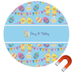 Happy Easter Round Car Magnet - 10" (Personalized)