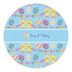 Happy Easter Round Decal - Medium (Personalized)