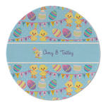 Happy Easter Round Linen Placemat (Personalized)