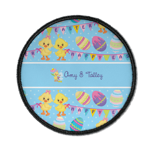 Custom Happy Easter Iron On Round Patch w/ Multiple Names