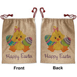 Happy Easter Santa Sack - Front & Back (Personalized)