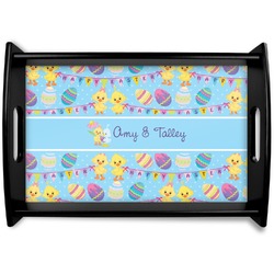 Happy Easter Black Wooden Tray - Small (Personalized)