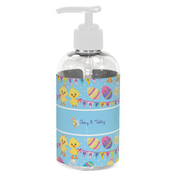 Happy Easter Plastic Soap / Lotion Dispenser (8 oz - Small - White) (Personalized)