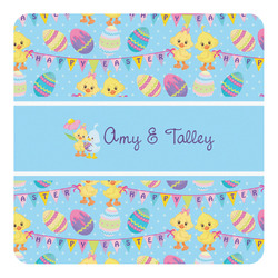 Happy Easter Square Decal - XLarge (Personalized)