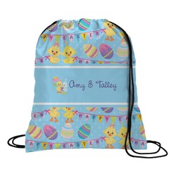 Happy Easter Drawstring Backpack - Medium (Personalized)