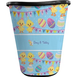 Happy Easter Waste Basket - Double Sided (Black) (Personalized)