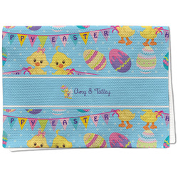 Happy Easter Kitchen Towel - Waffle Weave - Full Color Print (Personalized)