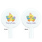 Happy Easter White Plastic 7" Stir Stick - Double Sided - Round - Front & Back