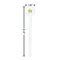 Happy Easter White Plastic 7" Stir Stick - Round - Dimensions