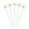 Happy Easter White Plastic 7" Stir Stick - Round - Fan View