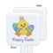 Happy Easter White Plastic Stir Stick - Single Sided - Square - Approval