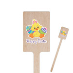 Happy Easter 6.25" Rectangle Wooden Stir Sticks - Double Sided (Personalized)