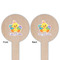 Happy Easter Wooden 6" Food Pick - Round - Double Sided - Front & Back