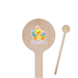 Happy Easter 6" Round Wooden Stir Sticks - Double Sided (Personalized)