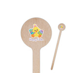 Happy Easter 7.5" Round Wooden Stir Sticks - Double Sided (Personalized)