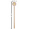 Happy Easter Wooden 7.5" Stir Stick - Round - Dimensions